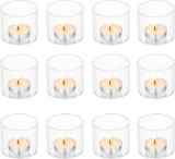 Romadedi Glass Candle Holders for Tealights - Small Floating Candle Holders Set of 12 - $21.99 MSRP