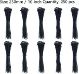 Gemony Cable Ties 250 Pcs Black Nylon Cable Zip Ties for Home Office Garage and Workshop - $20 MSRP