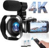 Kansing 4K Camcorder 48MP Video Camera WiFi 2.4G Remote Control Video Camera 18X - $134.00 MSRP
