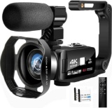 CZ Video Camera 4K Camcorder IR Night Vision Camcorder 48.0MP Vlogging Camera - $137.00 MSRP