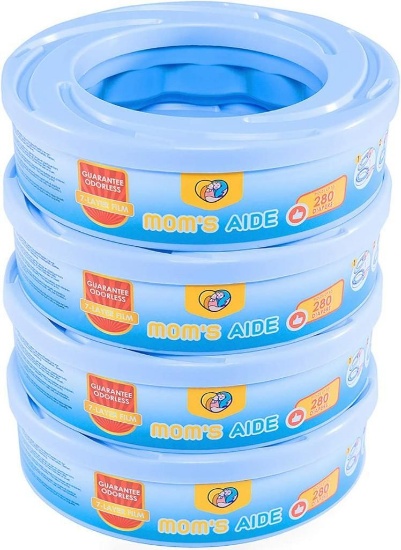 MOM'S AIDE Diaper Pail Refills - Compatible with Diaper Genie Pails - $17.00 MSRP