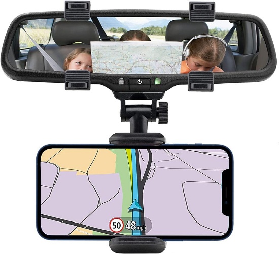 N NEWTOP ST15 Rearview Mirror Holder for Car Car Mobile Phone Smartphone (22044) - $19.99 MSRP