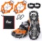 Vihir Ice Cleats Crampons Traction Snow Grips for Boots Shoes, Orange (2Packs)- $51.98