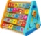 TOWO Wooden Activity Centre Triangle toys - Wooden Alphabet Blocks Abacus clock- $24.52