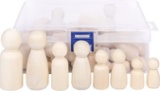 KTHZI Wooden Peg Dolls with a Storage case, 50Pcs Unfinished Wooden People Retail Price : $17