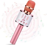 Kriogor Karaoke Microphone, Bluetooth Karaoke Machines Rose Gold - $23.99