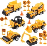 Sunarrive Construction Vehicles Toys - Mini Digger Cake Toppers - $13.51