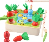 Sunarrive 3-in-1 Wooden Fishing Game - Fishing Game Wooden Toy - $28.04