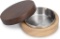 Holemz Ashtray with Lid Stainless Steel Wood Windproof Ashtray for Outdoor Indoor - $12.85