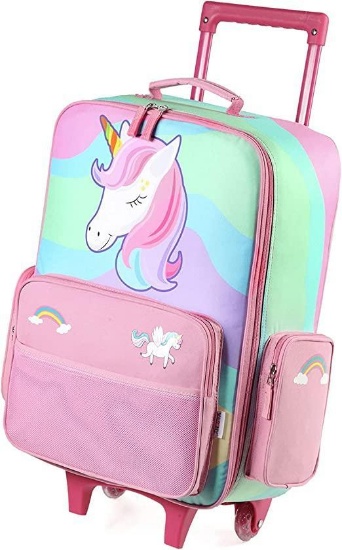 Rolling Luggage for Kids,Cute Travel Carry on Suitcase $59.99