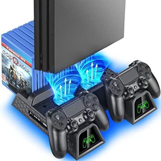 OIVO Regular PS4/ PS4 Slim/ PS4 Pro Cooler, Multifunctional Vertical Cooling Stand $34.99