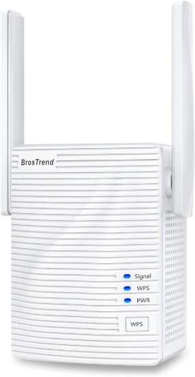 BrosTrend WiFi Extender 1200Mbps Internet Signal Booster Range Repeater - $31.99