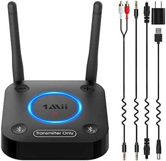 1Mii B06TX Bluetooth 5.2 Transmitter for TV to Wireless Headphone/Speaker $39.99