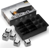 Christmas Gifts for Men LUXEARWhiskeyStonesReusableIceCubeswithSiliconeSquareIceMoldsBox $19.99