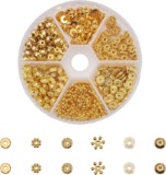 PH PandaHall 1 Box 300 PCS 6 Style Golden Brass Bead Spacers and more - $19.98