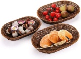 Yesland Set of 3 Hand-Woven Storage Baskets, Table Top, Willow Mesh Organiser - $17.99