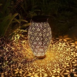 Gorvitor Outdoor Solar Lantern - Metal Hanging Solar Lantern $17.49