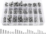 Jayzuum 552 Piece Screws Set, M3 M4 M5 M6 A2-70 Stainless Steel Hex Head Screws Nuts Washers $25.99