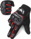 Motorcycle Touchscreen Breathable Motorbike Gloves Medium, Red $22.99