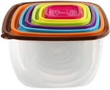 Shopwithgreen 7 Sets(14 Pieces) Multicolor Food Storage Containers $33.96