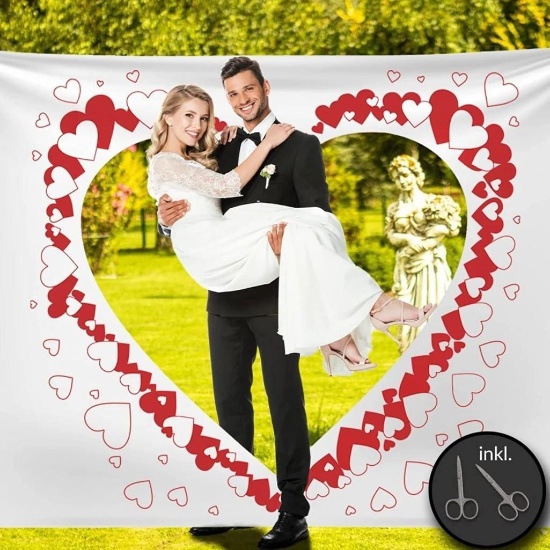 Geschenke 24 Gifts 24 Wedding Sheets for Cutting Bed sheet w/heart motif (B07M7SX1KZ) - $18.99