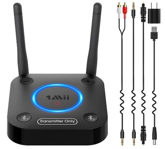 1Mii B06TX Bluetooth 5.2 Transmitter for TV to Wireless Headphone/Speaker - $41.26