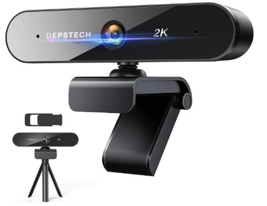Webcam with Microphone, DEPSTECH 2K Webcam QHD - $29.99