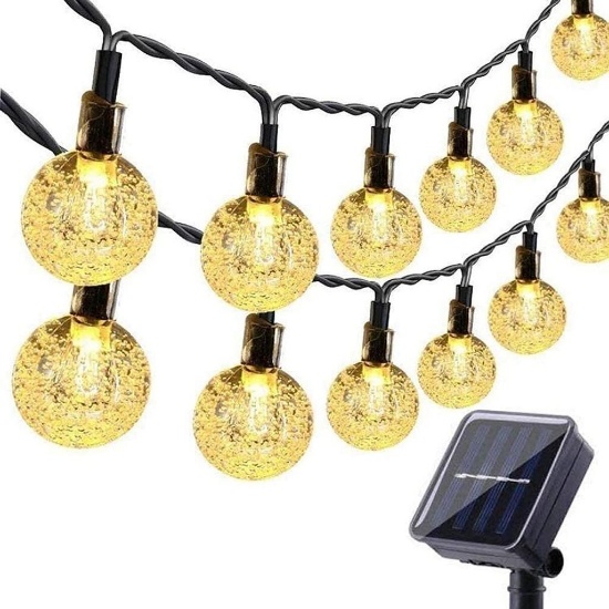 Moxled Solar Garden Lights Outdoor, 36ft 60 LED Solar String Lights - $23.99