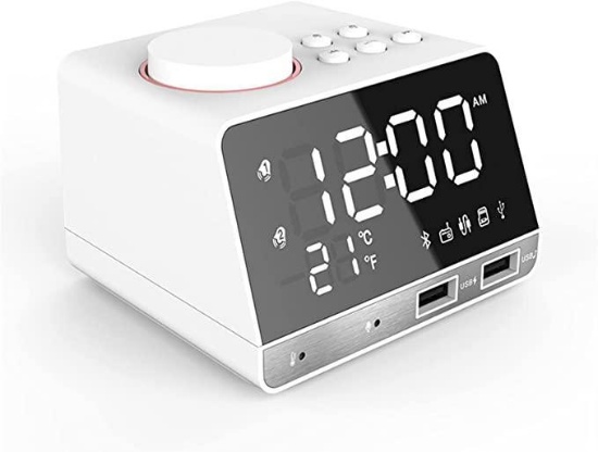 Radio Alarm Clock Speaker K11 Bluetooth 4.2 with 2 USB Ports LED - $86.99