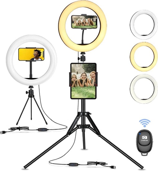 Linkax Ring Light 10 ", Selfie Light with Tripod - $29.99