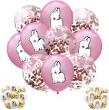 DIWULI 10 Pieces Rabbit and Confetti Balloons and more - $23.98