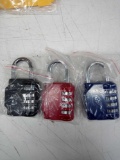 8 Digit Button Combination Security Padlock for Suitcase, Drawer, Door, Toolbox, 3 Pack- $13.89