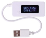 ARCELI White Tail Digital Display USB Ammeter Voltmeter Charging Capacity Test Table Detector- $7.79
