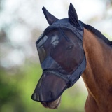 Harrison Howard CareMaster Horse Fly Mask, UV Protection, Black, Warmblut (L) - $18.37