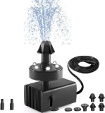24 Hours Working Bird Bath Fountains with Nozzles for Outdoor Garden Pond ( UK Adapter ) - $30.96