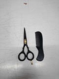 Barber Scissors Hair Cutting Scissors/Grooming Shears with Salon Hair Comb - $8.99