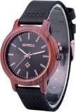 Gewell unisex watch wood analog Japanese quartz plant with leather bracelet (red) $22 MSRP