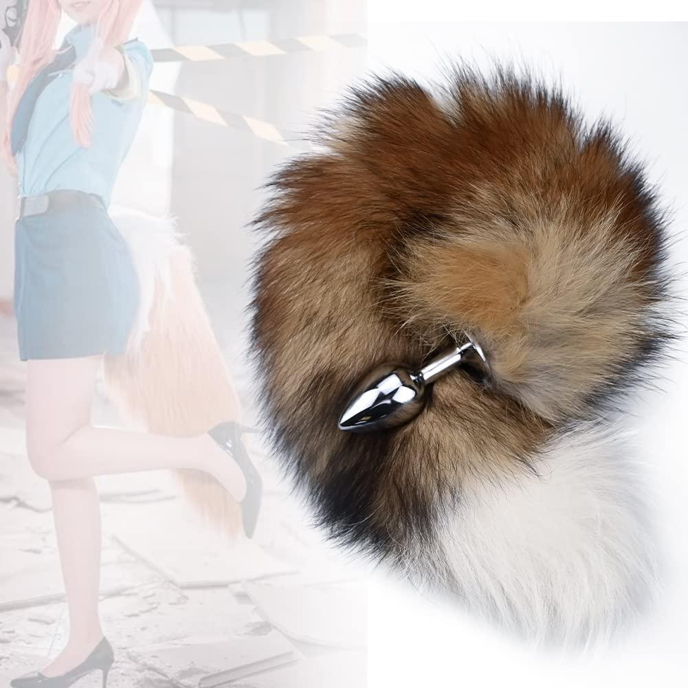 SXOVO Fox Tail with Stainless Steel Plug Tail Sex