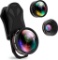 Selvim Mobile Phone Lens, Lens Set 0.62 x Wide + 25 x Macro + Fisheye Lens 235... - $17 MSRP