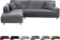 Ryoizen Sofa Throws L Shape Elastic Stretch Sofa Cover Set of 2 for 2 Seater+3, Gray - $49 MSRP