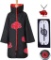 Xinqin uchiha itachi cloak cost -by, anime itachi cosplay party fare rob with headband ring $18 MSRP