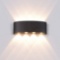 Elitlife 8W Black Warm White 3000K LED Wall Light Indoor/Outdoor Light IP65 Waterproof $26 MSRP