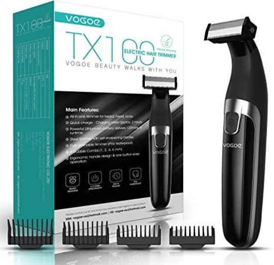 VOGOE Beard Trimmer for Men Electric Razor for Mustache, Body and Head All-in-One - $24.7 MSRP