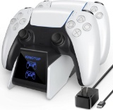 Kingtop PlayStation Dual Sense PS5 Controller Charger with USB C Cable and LED Indicator $17 MSRP