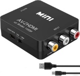 Faersi 1080P Mini RCA Composite CVBS RCA to HDMI Video Audio Converter to Support PAL - $10.60 MSRP