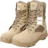 QMFIVE Tactical Boots, Male Desert Outdoor High Top Ground War Travel Non-slip Outdoor - $58.66 MSRP