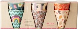RICE BY RICE Multicolor Pattern Melamine Cups in Assorted Colors, 6 Pieces, 6.70 Ounce - $47.58 MSRP