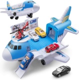 Jie Aeroplan Car Toys Airplane Cars Set Toys with 5 Pieces Car Parking Scene Toy $30 MSRP