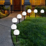 FLOWood Solar Lights Outdoor Garden, 8 Pack Solar Globe Lights Outdoor Globe Stake Light-$28.59 MSRP