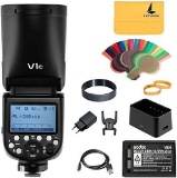 Godox V1-C Flash for Canon, 76Ws 2.4G TTL Round Head Speedlight, HSS 1/8000 - $326.02
